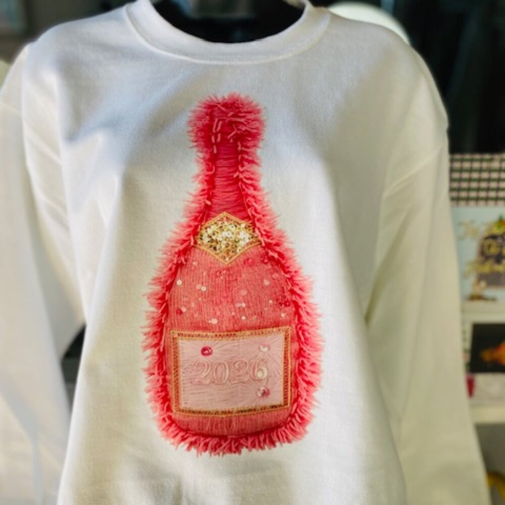 Dani Pink Champagne 2026 New Year’s Sweatshirt - Picture 2 of 4